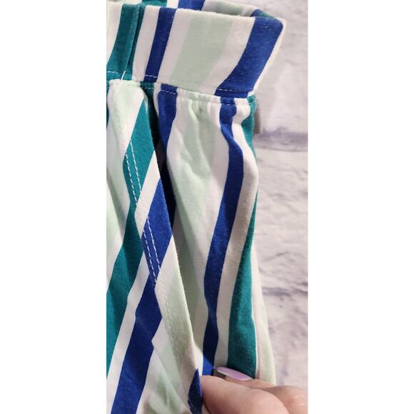 Sleep By Cacique Blue Green Striped Pull On Shorts 18 20 Lightweight Soft - Picture 2 of 5